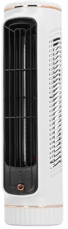 Focket Ventilatore da Tavolo Ventilatore a Torre da Tavolo a 3 velocità 1200mAh Silenzioso e Sicuro per L'Ufficio e la Casa (White)