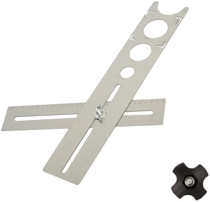 Lochsucher für Keramikfliesen, Tragbares Marmor Stanzwerkzeug aus Edelstahl, Messbereich Präziser Bohrlochsucher für Bodenbohrungen zum Schneiden von Keramik, 60cm