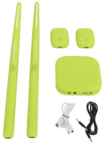 Sustvita Tragbarer elektronischer Drum -Set, virtuelles Drum -Kit für Anfänger mit 3D -Bewegungsempfindung, Air -Drum -Kit für Kinder und Erwachsene (Grün)