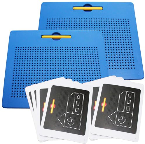 Playtastic Kindertafel: 2er-Set magnetische Reise-Zeichentafeln, Stift & Vorlagen, blau (Zaubermaltafeln, Tafel, Malen)