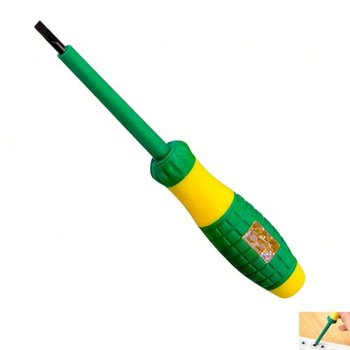 220V Voltage Pen Tester, Mains Tester Screwdriver, Electrical Screwdriver, Heavy-Duty Electrical Tester with Neon Light Indicator, Test Screwdriver with Voltage Test Power Detector Probe