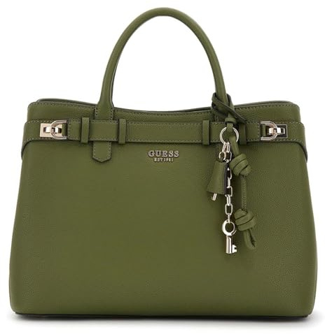 GUESS Handtasche Umhängetasche Gregoria Large Girlfriend Satchel Olive olivgrün