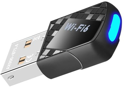 DEKKRYNFV Compatible con 5 4 AX600 WiFi 6 Adaptador WiFi USB Tarjeta De Red Inalámbrica 2 4 Ghz/5GHz Dongle para PC Portátil Compatible con
