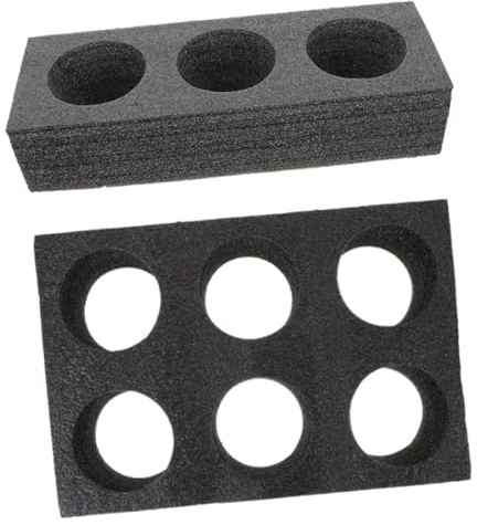 DOITOOL Schaumstoff Becherhalter Getränkebecher Tablett aus Epe 2 Stück 3 und 6-loch für Kaffee To Go und Lieferdienste