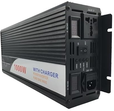 Convertisseur Onduleur UPS 1000W Onduleur À Onde Sinusoïdale Pure avec Chargeur 12V 24V 48v DC vers AC 220V 230V 240v Onduleur Solaire Power Inverter(24V,220-230V)