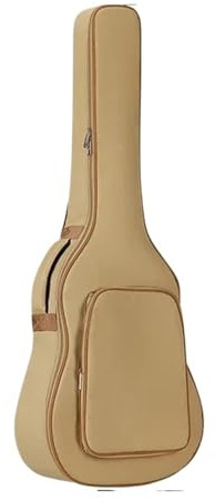 IKFGTJRE gitarrväska gitarrväska ryggsäck skyddande förvaringsfodral vattentätt akustiskt skydd, Khaki, En storlek, En stil