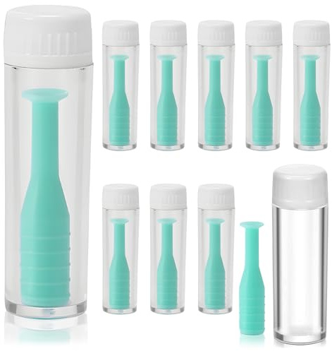 10 Pezzi Aplicador Lentes Contacto,Ventosa de Silicona para Insertar y Remover Lentillas Blandas y Duras (RGP),Herramienta Portátil e Higiénica para Uso Diario y Viaje