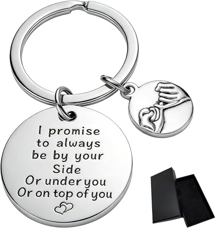 Portachiavi di San Valentino regalo per lui lei, fidanzato, marito, fidanzata, moglie, - Portare questo con te Portachiavi I promise to always be by your side regalo per anniversario, matrimonio