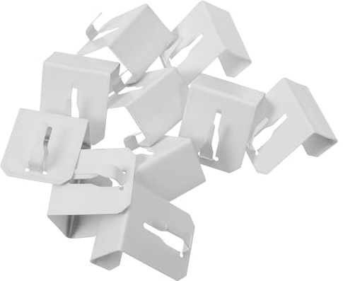 NUOBESTY Clip Metalliche per Finestre 10 Pezzi, Ganci in Metallo Morsetto per Telai Finestra Spessore 12-20 Mm, Supporto per Luci e Tende, Fissaggio senza Trapano per Decorazioni e Uso