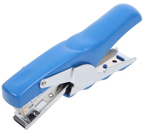 UPKOCH Multifunctional Blue Handheld Stapler Heavy Duty Office Desk Stapling Tool Paper Stapling Device for Students and Classroom Use
