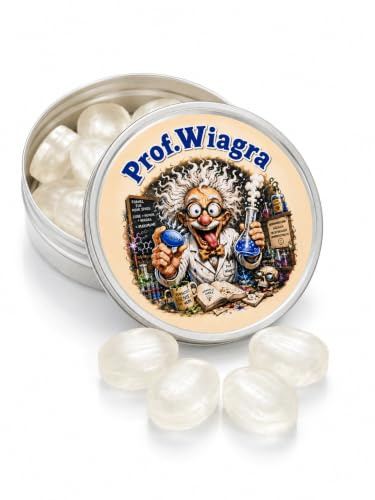 AnyCakes Prof. Wiagra Pillen – Die kleine Dose für den großen Auftritt Scherzartikel Menthol Bonbons