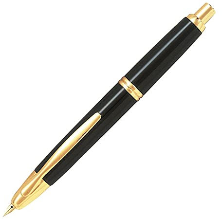 Pilot Capless Medium Retractable Fountain Pen with Gold Trim