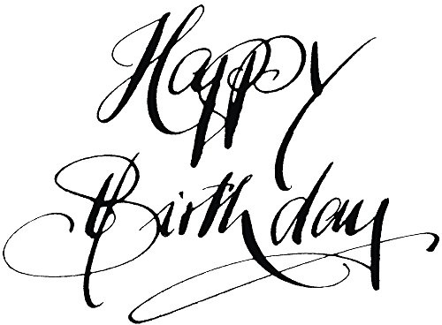 Rayher 28479000 H.- Stempel Happy Birthday, 6x8cm, Art.15910