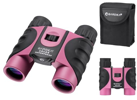 Barska BA-AB12418 vattentät kikare – rosa/svart, 10 x 25 mm