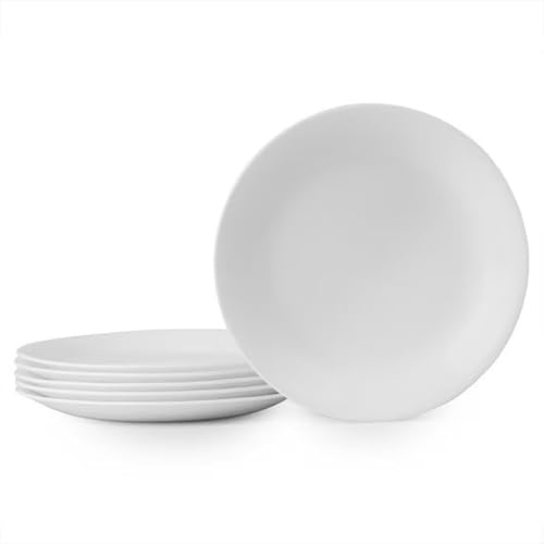 Corelle Livingware Luncheon Plate, 8-1/2-Inch, White, Set of 6