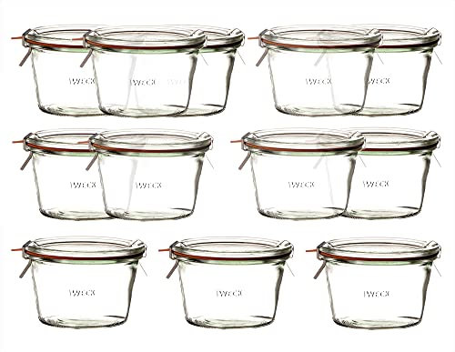 12x WECK-Sturzglas 370ml (1/4 Liter) mit Deckel