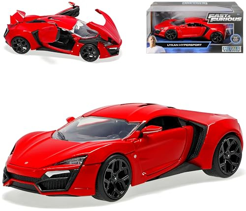 Lykan Hypersport Coupe Rot The Fast and the Furious 7 1/24 Jada Modell Auto