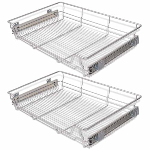 vidaXL 2x Einbauschublade Teleskopschublade Korbauszug Küchenschrank 80 cm