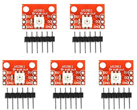 Breakout Boards, 5 Pcs WS2812 Breakout Module Board with Independent Color Control for 5050 RGB LED