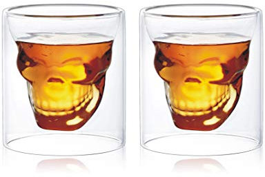 Faubourg Verres Double paroi tête de Mort