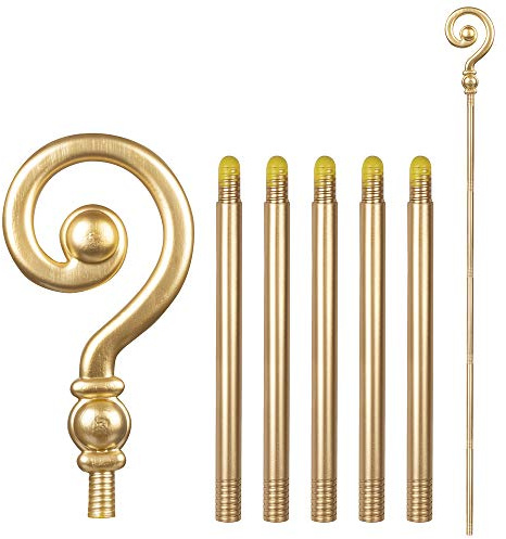 Boland - Bischofsstab, 185 cm | Goldener Stab für Nikolaus Kostüm, Karneval oder Weihnachten, Bischof, Zepter