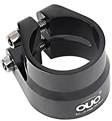 SPORTARC Fahrrad-Sattelstützenklemme, 34,9 mm, Aluminium, Schwarz