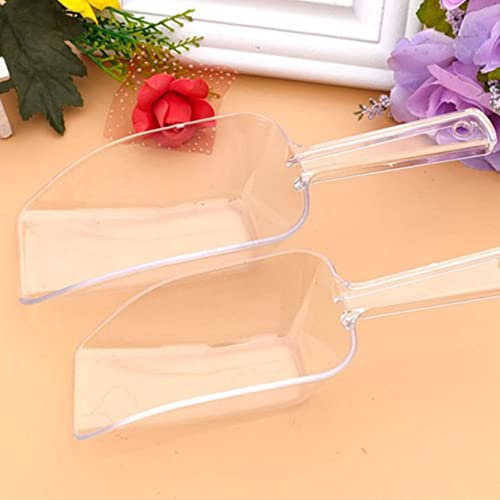 SPORTARC Lot de 6 mini cuillères à glace en plastique pour fête d'anniversaire, dessert, petite et transparente