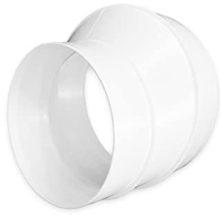 H&C VENT Reduzierstück von Ø 125 auf 100 mm Rohrverbinder - PVC Adapter zur Reduzierung für Lüftungsschlauch & Abluftschlauch - Rundrohr Schlauch Reduzierstück für Trockner, Klima & Lüftung