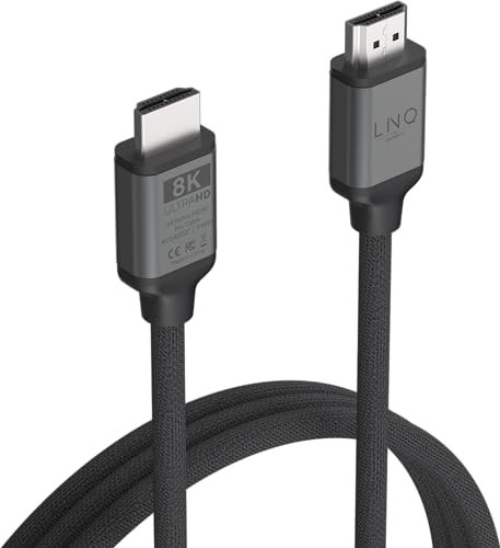 Elements LINQ Connects 8K/60Hz HDMI a HDMI, Ultra HDMI certificato, cavo Pro 2M, per display 8K / TV, HDMI 2.1A, 8K/60Hz o 4K/120Hz, 48 Gbit/s, maschio, grigio