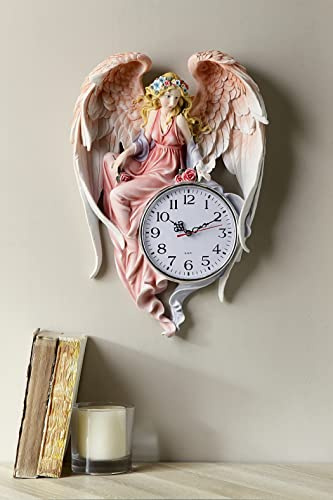 OK Lighting 45,7 cm H Enchanted Angel Wanduhr