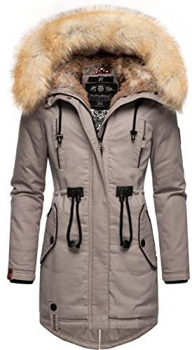 Navahoo Damen Warmer Winterparka mit Kapuze Bombii Zinc Grey Gr. M