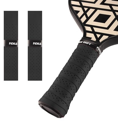 Pickle Grips Pickleball Paddle Grip Tape by YALLA Overgrip 2-Pack, Black