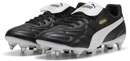 PUMA Unisex King Top Mxsg Fußballschuhe, Puma Black Puma White Puma Gold, 44 EU