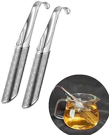 Infusor Te Acero Inoxidable,2 Piezas Hoja de Té Colador de Té Filtro de té de Hojas Sueltas Filtro Te Para Taza de Malla Fina Té de Hierbas para Filtrar Especias, Hierbas, Té Suelto