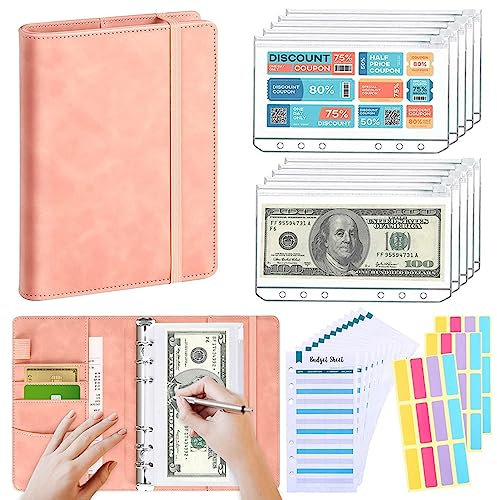 Rianpesn Geldumschlagbinder | Sparbuch mit Geldumschlägen,Wasserdichter Haushaltsbuch-Geld-Organizer, Geldordner-Organizer zum Budgetieren, Sparen von Geld und als Geburtstagsgeschenk