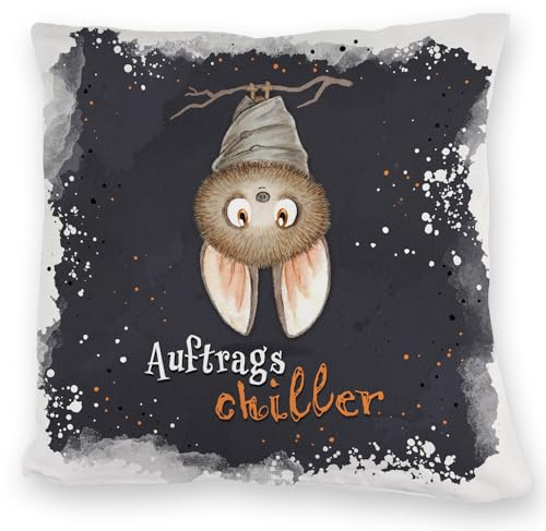 speecheese Auftragschiller Kuschelkissen mit niedlicher Fledermaus EIN bequemes DekoKuschelkissen für die Couch Fledermaus Halloween Teenager KuschelKuschelkissen Motiv Flauschig bedrucktes