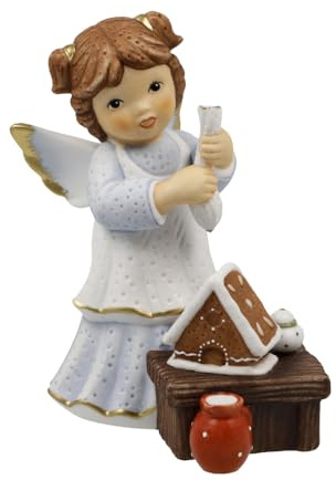 Goebel Engelfigur Süßes Knusperhäuschen - Weihnachtsbäckerei Nina & Marco