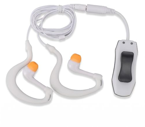 Lettore MP3 Subacqueo Zunate, Lettore Musicale Impermeabile con Cuffie per Nuoto, Immersione e Corsa, Riproduzione 8 Ore, Suono Superiore (Bianco)