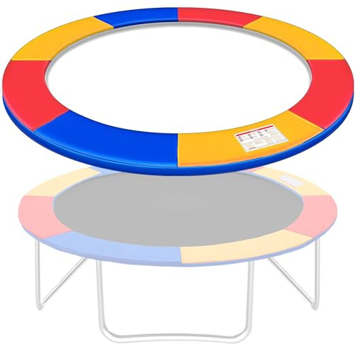 PEILU Trampolin Randabdeckung 30cm Breit Federabdeckung aus UV-beständig PVC Umrandung, Reißfestes Randschutz mit Feste Gurte, Faltbare Schutzmatte für Indoor- & Outdoor-Trampoline