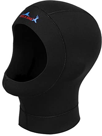 Luzhengyang 3mm Full Face Diving Hood, Warm Neoprene Wetsuit Hat for Men Women Youth,ion, Quick Dry, for Scuba Diving, Snorkeling, Surfing, Winter Swimming, Sailing, Spearfishing, Neoprene - M