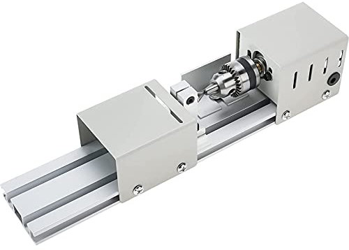 Mini Tornio per Legno 96W, Lucidatrice Perline, Tornio per La Lavorazione del Legno A velocità Variabile Fai da Te, Fresatura Rettifica Lucidatura Buddha Perla Utensile Rotante per Trapano per Legno