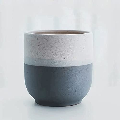 CAFIEDR Grand Pot de Fleurs en céramique avec Trou de Drainage, Pots de Fleurs pour Plantes d'intérieur et d'extérieur, idéal pour la décoration de la Maison,D 19CM