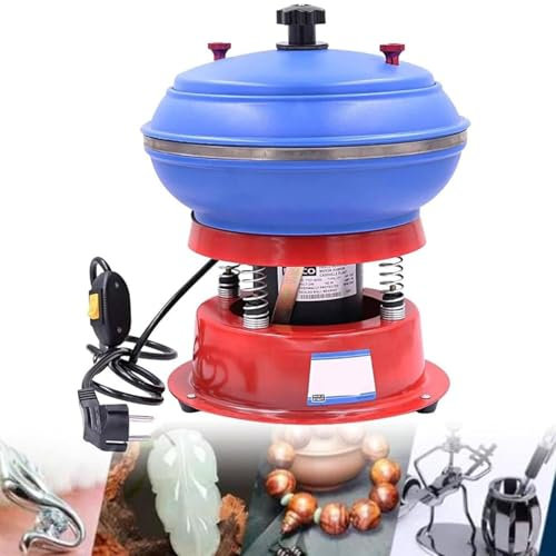 Buratto vibrante, buratto vibrante elettrico Buratto vibrante per rocce, 8/12/17 pollici Buratto vibrante per rocce Macchina lucidatrice per buratto vibrante per lucidare piccole parti metalliche,3.5L