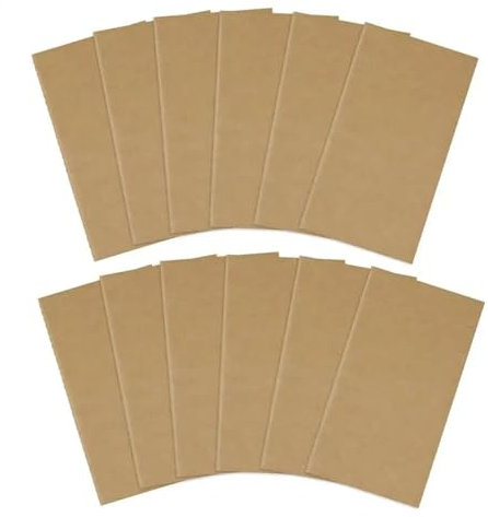 Inspirierendes Notizbuch 12-teiliges Notizbuch, Kraft-Journal, Notizbücher, unliniert, blanko, Mini-Memo, Kinderblock, Notizblock, Tagebuch, gefüttert, Zeitschriften, Organizer, Papier, Skizzenbücher