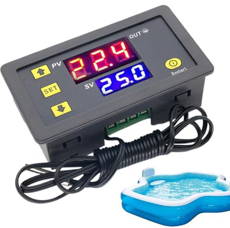 Digital Temperature Controller,Adjustable Thermostat Sensor Switches Electronic Control Board - Temperature Controller Switches Practical Relay Control Board for Home Commercial Use