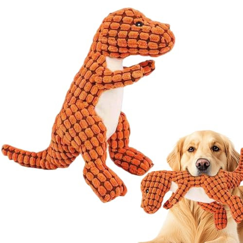 SNONESIY Unzerstörbares Hundespielzeug Kauspielzeug Dino - Robust Mit Stofftier