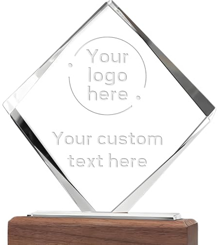 trophée personnalisable XSTZR, trophées en cristal personnalisés - Trophées gravés sur mesure pour la reconnaissance des entreprises, les célébrations de retraite, les réalisations sportives et les ca