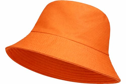 COSHAL® Unisex Bucket Hat Reversible Mens Womens Cotton Fisherman Hats for Hunting, Camping, Hiking, Travelling, Fishing Adult Football Summer Sun Hat Plain Colours Size 56-58cm