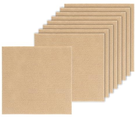 sourcing map 30 piastrelle autoadesive per tappeti, 30,5 x 30,5 cm, antiscivolo, fai da te, per camera da letto, soggiorno, cucina, sala da pranzo, cachi