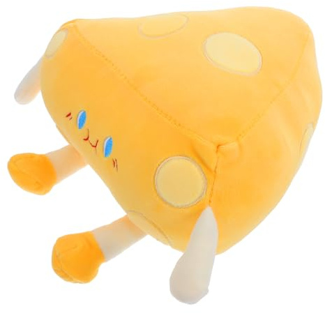 HONMEET Käseförmiges Kuschelkissen Cheese Pillow Weiches Plüsch Kissen für Wohnzimmer Sofa Deko Leicht und Tragbar Gemütliches Käse stofftier Kuschelkissen Geschenk für Zuhause und Büro